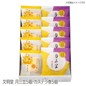 【送料無料】 文明堂 月三笠・カステラ巻ハニー 各5個入 計10個 菓子 父の日 ギフト ご挨拶 カステラ 洋菓子 どら焼き どらやき カステラ巻き かすてら カステラ詰め合わせ 和洋お菓子 詰め合わせ 送料無料 手土産 カステラ巻 半生菓子 銘店 定番 贈答用 お取り寄せ