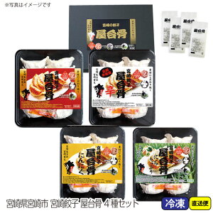 宮崎県宮崎市 宮崎餃子 屋台骨 4種セット 冬ギフト グルメ 最適 人気 贅沢 おしゃれ 美味しい ジューシー 肉汁たっぷり ふっくら 香り高い 旨味 贈り物 プレゼント お世話になった人 内祝い お礼 手土産 贈答用 お歳暮 年始 両親 祖父母 友人 年末 年始