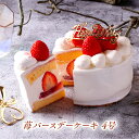 送料無料 お誕生日ケーキ バースデーケーキ 4号 12cm(