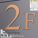 階数表示 階段 数字 サイン フロアナンバー オブジェ 銅板風 ブロンズ タイムズニューローマン書体(Times New Roman) プレート f 立体 文字 ステッカー 切文字 赤銅色マンション アパート ビル 屋外対応 アクリル製 簡単 シール式 メール便 送料無料