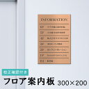 フロア案内板 銅板風 300×200 S 名入れ無料 校正付き ブロンズ ビルやテナントのサインボード、オフィスや事務所のインフォメーションサイン。エントランス...