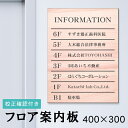 フロア案内板 木目調 400×300 M 名入れ無料 校正付き フェイクウッド ビルやテナントのサインボード、オフィスや事務所のインフォメーションサイン。エント...