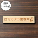 防犯カメラ監視中 マーク付 木製サインプレート ナチュラル 国産ヒノキ おしゃれで雰囲気を損なわない防犯用プレート 監視カメラ いたずら防止 嫌がらせ対策 おし...