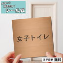 室名プレート (女子トイレ) 室名札 正方形 銅板風 ブロンズ サインプレート 文字変更無料 一行専用 ネームプレート ドア 部屋の名前 部屋名 ルームサインおしゃれ オーダー 赤銅色 軽くて丈夫 錆びない アクリル製 簡単取付 シール式 メール便 送料無料