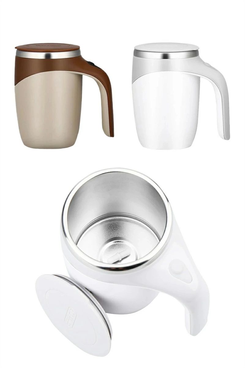 自動磁気撹拌カップ 事務室 電池式 自動ミキサーカップ ミキサー コーヒーミルク 急速冷却 380ml オフ..