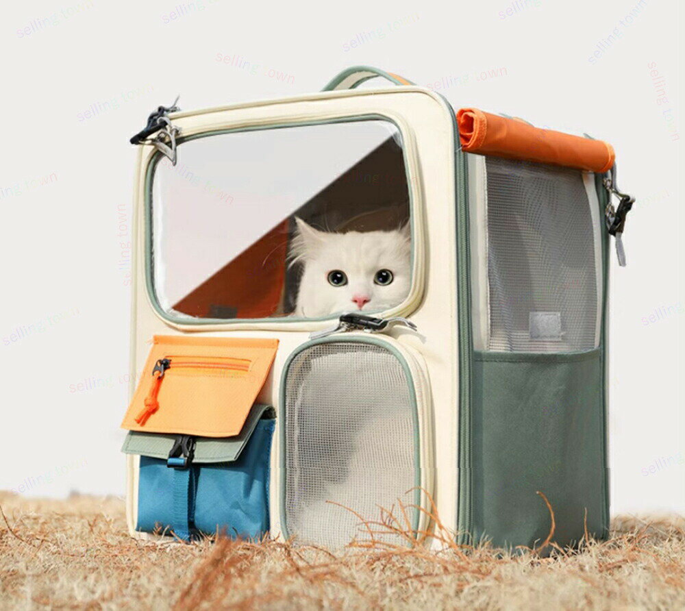 ペット キャリーバッグ キャスター付き 折りたたみ ペットカート 猫 小型犬 リュック カート ペットバッグ キャリーリュック キャリーカート 犬 グッズ ペットキャリー 手提げ 安定 小型中型犬 ハンドル付き 通気性 アウトドア お出かけ