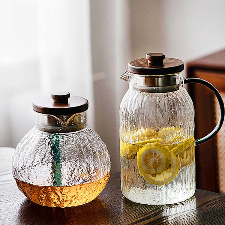 冷水筒 耐熱ガラス 麦茶ポット ピッチャー 直火 ガラスポット ウォーターピッチャー ウォーターカラフェ クリア ジャグ ドリンクピッチャー ピクルスポット 耐熱ガラス カップ ピッチャーフレーバーウォーター 麦茶 ポット 耐熱 ガラスピッチャー おしゃれ