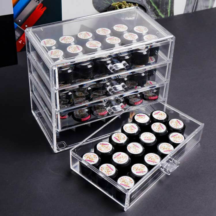 アクリル 4段 ネイル収納 ジェル アクリル収納ケース カラージェル チアジェル 収納ケース ネイル 収納..