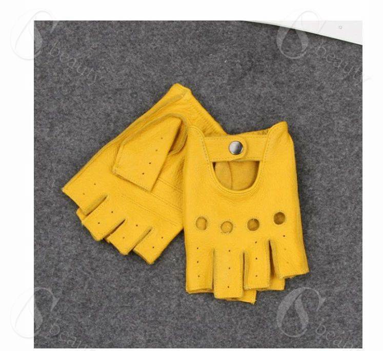 滑り止め 手袋 フィンガーレス オープンフィンガーグローブ PUレザーグローブ 男性用 秋 春夏 半指グロ..