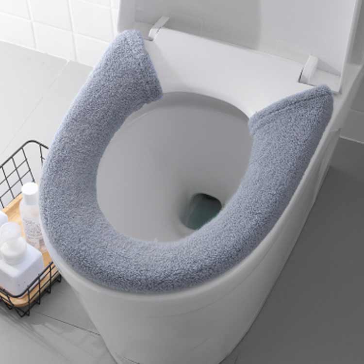 U型 トイレ用品 インテリア雑貨 おしゃれ 装着簡単 ボタンタイプ 洗える 日用品 便座カバー 便座カバー..