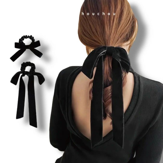 レインコート ヘアアクセサリー リボン シュシュ ベルベット ベロア ヘアゴム ビックリボン 結婚式 お..