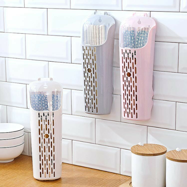 箸立て 箸入れ 壁掛け 蓋付き コンパクト はし立て 箸スタンド 水切り ツールスタンド 小物入れ スプーン収納 フォーク収納 箸収納 カバー スタンド ツール ホルダ 防塵 ホルダー
