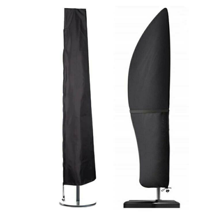 屋外 パラソルカバー ガーデンパラソル 収納袋付き パラソル用カバー 210D防水撥水生地 ビーチパラソルカバー 開口部に紐付き ファスナー付き 被せるだけ 被せるだけ 収納簡単 ファスナー付 ブラック パラソルを雨や日差し 汚れ ホコリ 花粉などから守る