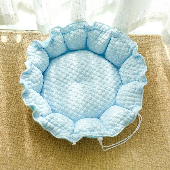 オールシーズン 可愛い 丸型 あごのせ 通気性優れ 丸洗い 接触冷感 マット ひんやり ペットクッション ペットベッド ベッド 猫