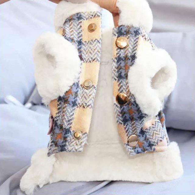 ペットグッズ 中型犬 コート 男の子 チェック柄 秋 ベスト ペット用品 冬服 冬 犬用品 二本足 防寒着 ..