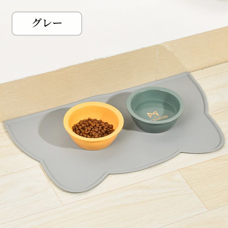 滑り 防水 ボウル置きマット エサ用マット 餌用マット お食事マット 洗える 撥油 撥水 お手入れ簡単 シ..