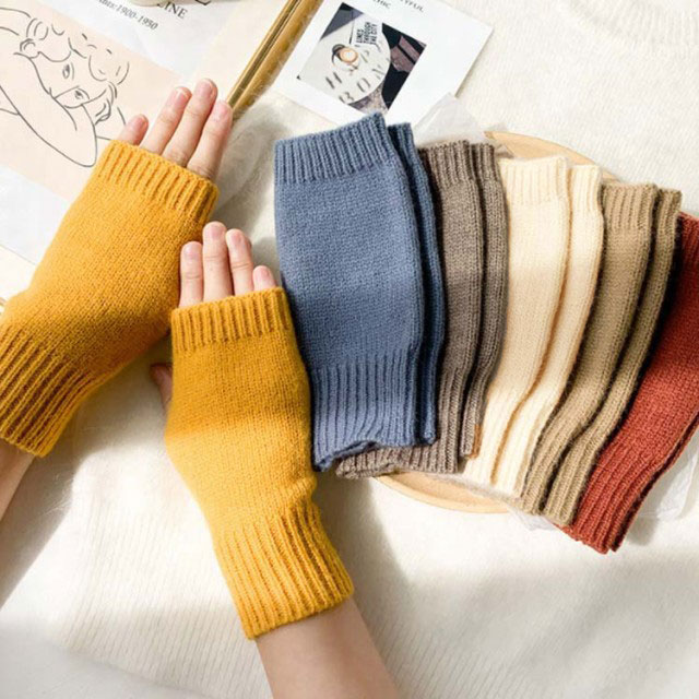 ン対 作業用 メンズ 防寒 指無しグローブ 指なし手袋 手袋 スマホ対応 ロング 通学 ニット 送料無料 薄手 おしゃれ レディース