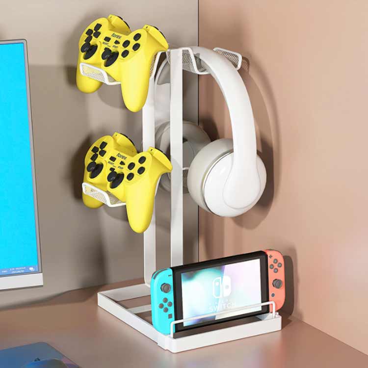 30.5*18*14cm ゲーム機スタンド ヘッドホンスタンド 卓上 ゲームコントローラー収納ラック 収納 小物掛..