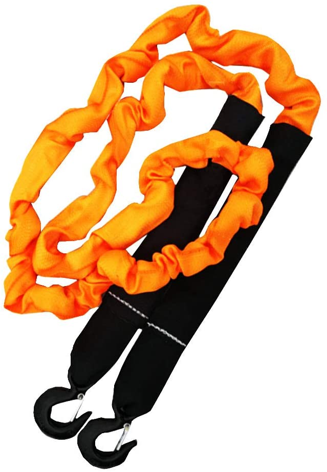 長さ(約)4m 14トン フック付 汎用 緊急時 緊急ロープ けん引 伸縮 のびる 車 14t