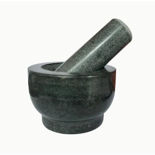 1セット 緑石磨かれたボウル型石臼 天然ガーリック臼 ガーリッククラッシャー 石臼 薬用瓶 家庭用天然..