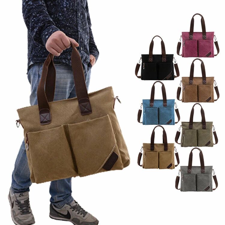 ショルダーバッグ メンズ トートバッグ 2way ショルダー トート バッグ カバン シンプル 無地 カジュア..