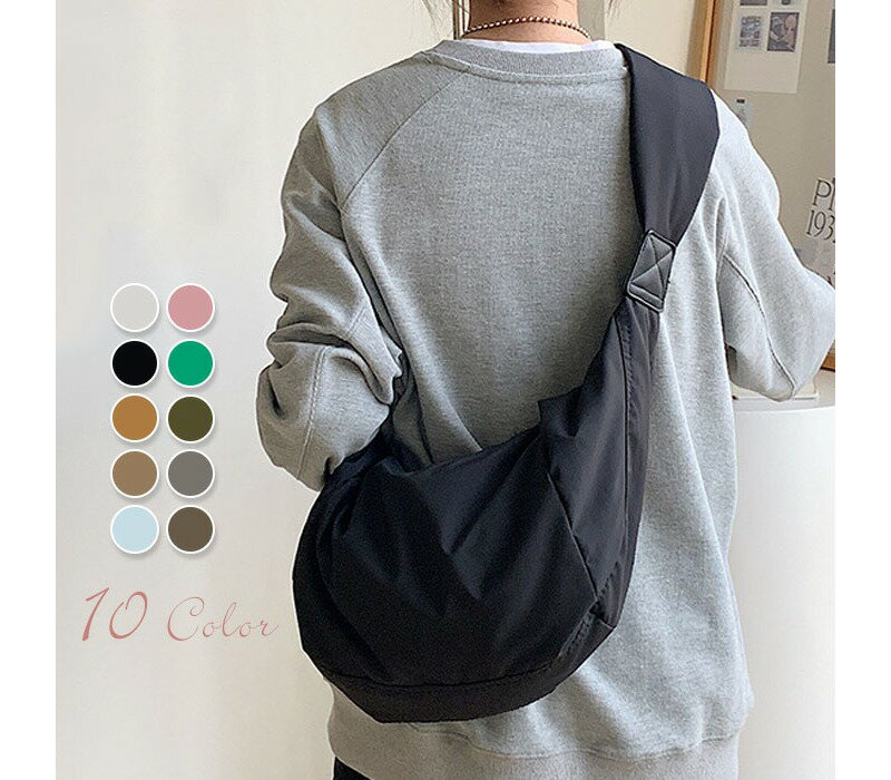 ボディバッグ レディース 軽い ショルダーバッグ 斜め掛け ナイロン スポーティー 太ベルト ショルダー..