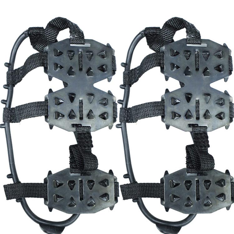 24本歯 アイススパイク アイゼン 滑り止めスパイク スノーグリップ 雪用 滑り止め スパイク マンガン鋼 簡単装着 携帯用 雪 凍結 積雪 冬 転倒防止 スニーカー ビジネス シューズ用 伸縮性 大人