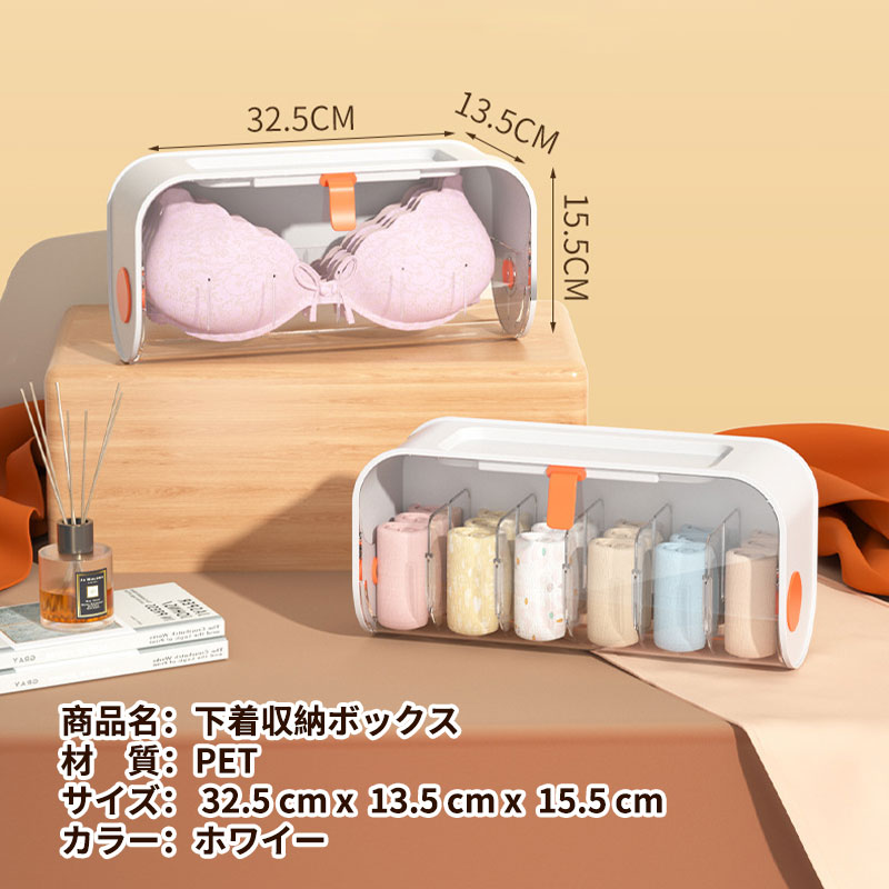下着 収納 壁掛け式 下着収納 引き出し 仕切り 下着収納ボックス 衣類収納 下着収納ケース ブラジャー 収納ケース 下着仕切り チェスト 取り外し可能仕切り付き ブラ収納 ブラ レディース ボックス 蓋付き