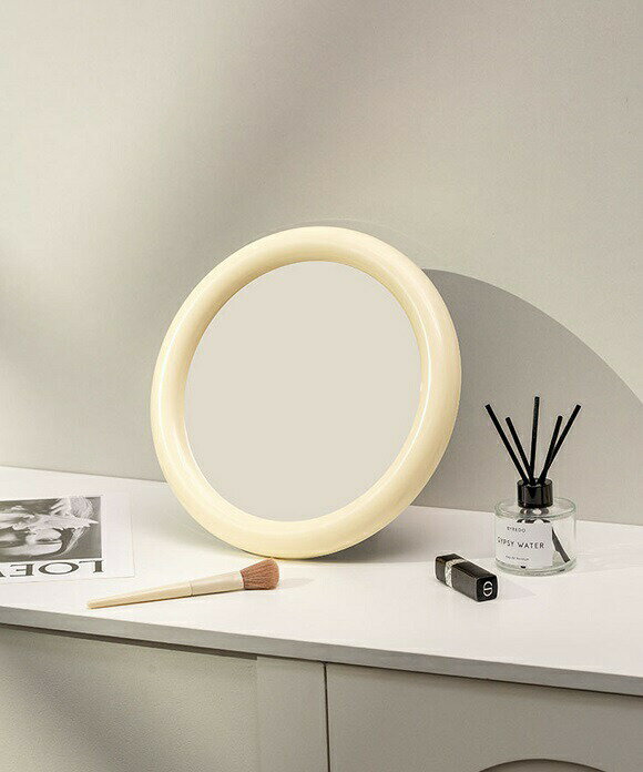 ミラー 鏡 卓上 壁掛け 手鏡 ディスプレイ メイクミラー ラウンド 丸 サークル インテリア 雑貨 韓国フ..