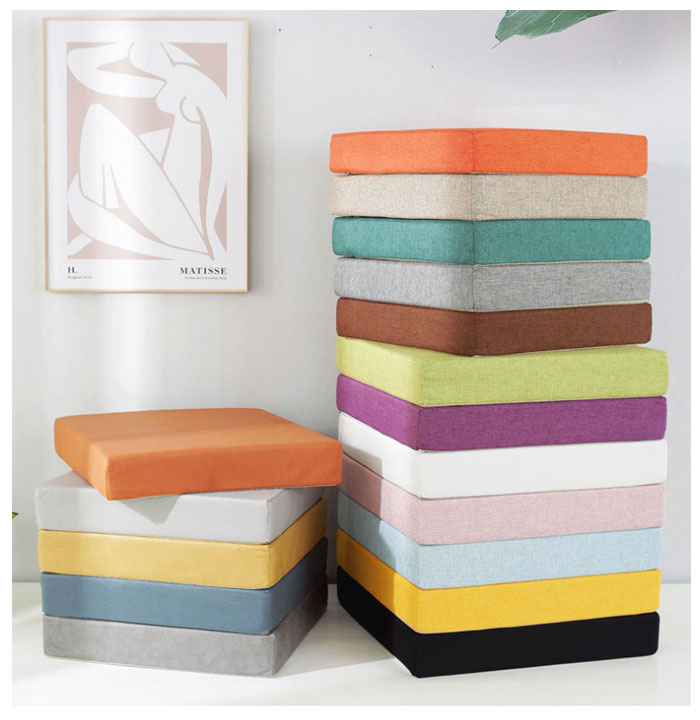 【新商品入荷】クッション 40cm×40cm 45cm×45cm 50cm×50cm 亜麻 寝室 出窓クッション 座布団 四角いクッション スクエアクッション 畳 和室 リビングルーム 寝室 体圧分散 腰痛 うつぶせ 大人 子供 在宅 疲れない 北欧 クッション 畳マット 居間クッション 2