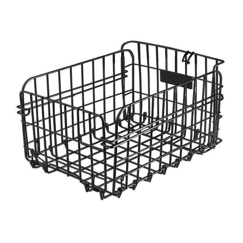 自転車用バスケット カゴ 自転車リアバスケット 後ろ固定式 後ろバスケット 軽量 大容量 簡単組み立て ポータブル 軽快車用 荷台付折りたたみ自転車用 耐荷重 ...