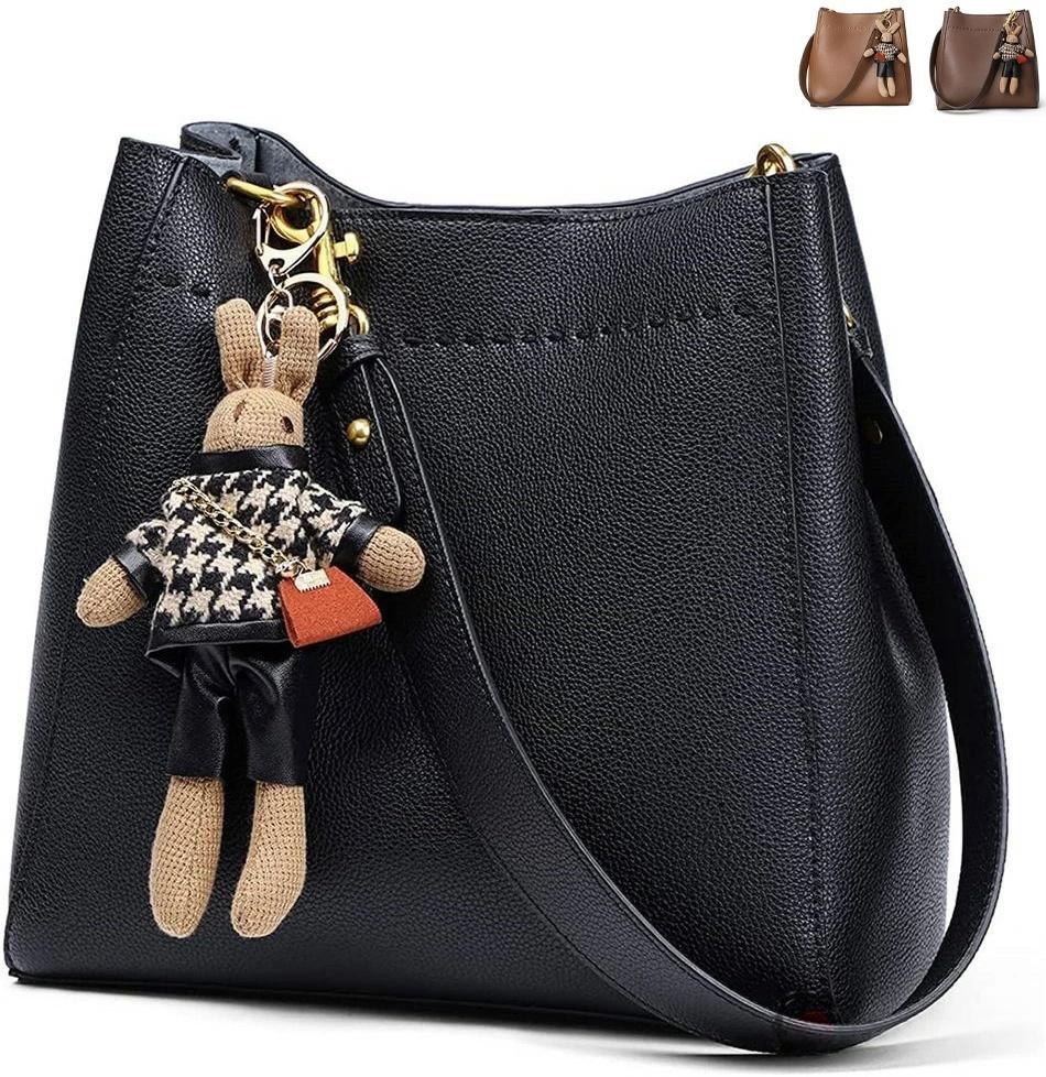 ハンドバッグレディーストートバッグ大容量牛革レザーバッグ作業用ショルダーバッグハンドバッグバッグフェミニンキュートベルトドールカジュアルインディペンデンスファッションギフトプレゼントスクール(4)