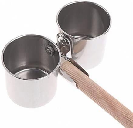 ステンレス鋼 鳥 インコ ケージ 食器カップ 食べ物 二重カップボウル クリップ 長寿命 実用的 ペット用..