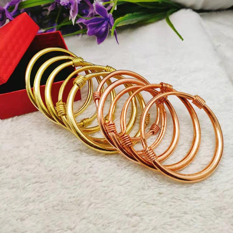 全5サイズ 純銅 バングル ブレスレット 2個セット レディース 健康 アクセサリー シンプル 電磁波過敏..