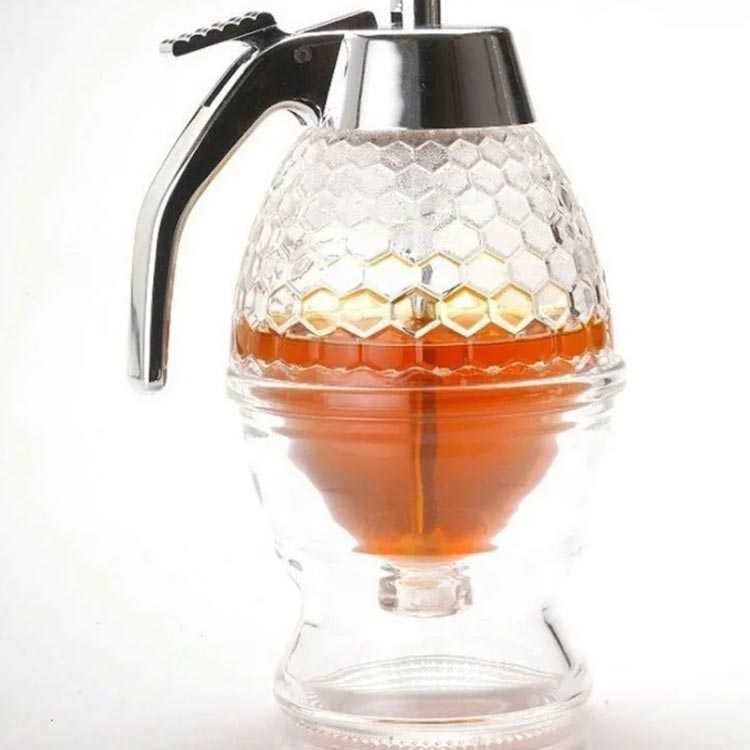 ハニー ディスペンサー オイルポット ミニ 200ml オイルボトル ハニー 容器 液だれしない 蜂蜜 受け皿..