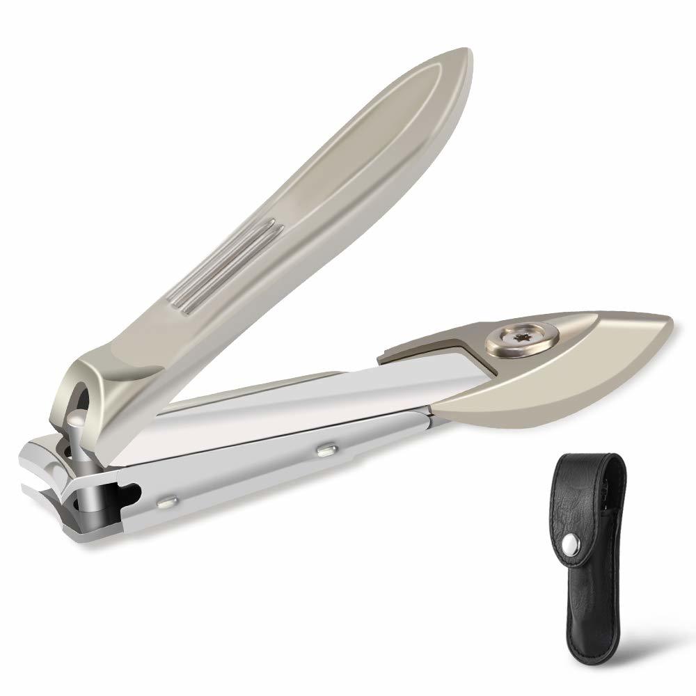 爪切り つめきり 飛び散り防止 ステンレス製 匠の技 爪やすり付き カバー付き 手足用 レザー収納袋付き