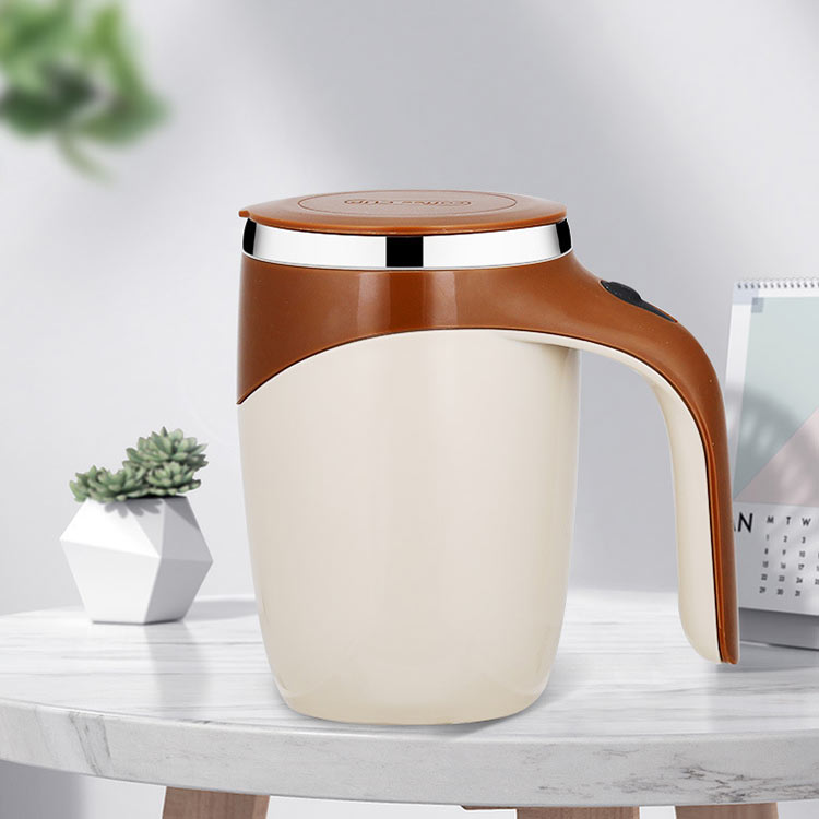 マグカップ 自動磁気撹拌カップ 380ml ステンレス 自動かき混ぜ 充電式 自動攪拌マグカップ コーヒーカ..