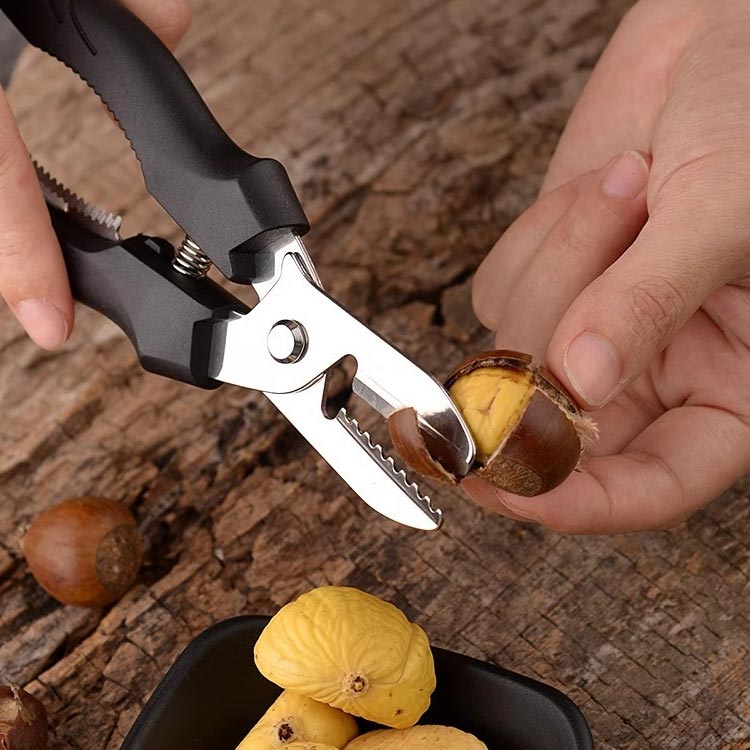 皮むき 栗むき器 栗剥き ステンレス製 ハサミ 栗むき機 渋皮むき 一字切り 鋸歯 栗むき器 栗の鬼皮 く..