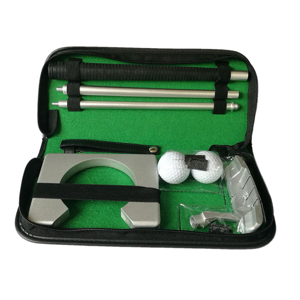 ゴルフパッティング練習セット　ポータブルゴルフ　右手ケース付き