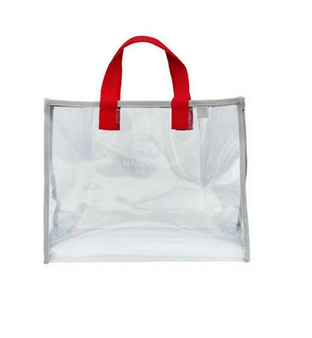 ビーチバッグ プールバッグ 軽量 大容量 透明バッグ ビニールバッグ 手提げ スパバッグ 防水 トートバッグ 海水浴 着替え収納 クリア ビーチ/水泳/ジム/スパ/温泉/旅行 収納袋 手提げカバン 収納力抜群 折り畳み可能 手提げバッグ