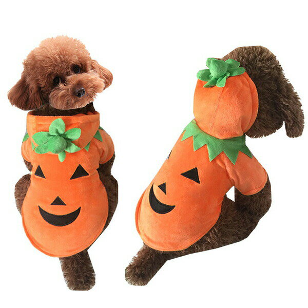 犬服 ハロウイン衣装 かぼちゃペット服 コスプレ衣装 カボチャ コスチューム 小型犬 猫服 撮影 コスチ..