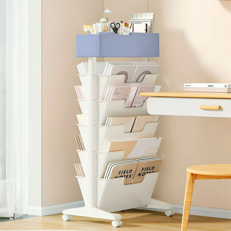 ファイルワゴン キャスター付き デスク収納 マガジンラック 収納棚 大容量 収納ラック 本棚 ワゴン オフィス リビング 隙間ワゴン デスク整理 雑誌収納 おしゃれ 省スペース おもちゃ箱 インテリア 収納用品