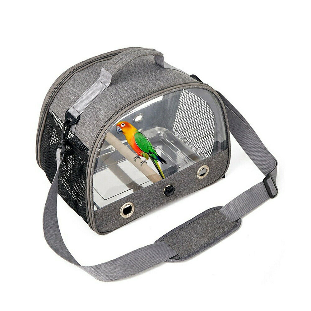 鳥のバックパック 鳥キャリー 鳥用 キャリーバッグ バード ペットバッグ 軽量 折りたたみ式 通気 透明 飛び出し防止 通気性 散歩 通院 防災 避難 旅行 お出かけ ペット用【海外通販】