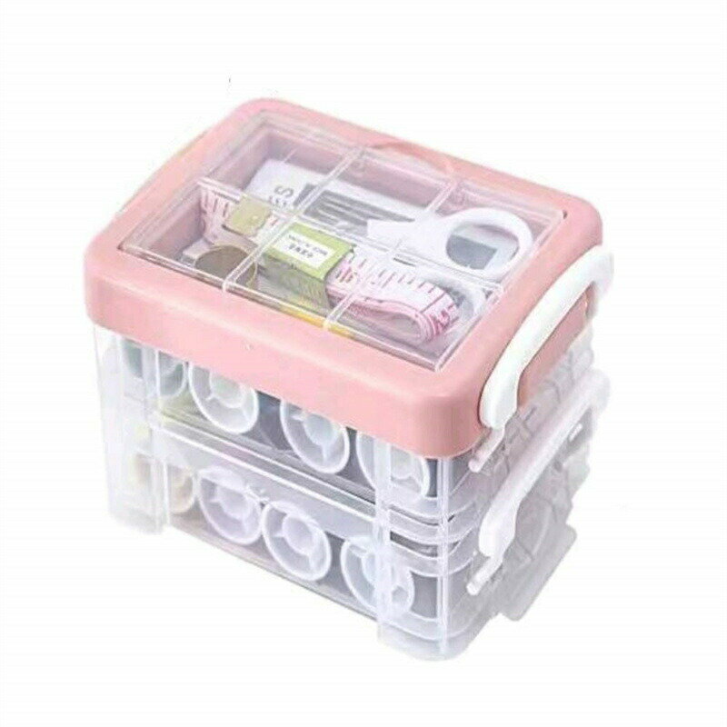 裁縫箱 裁縫セット 小学生裁縫道具 ポータブルミシンアクセサリー DIYアートソーイング 裁縫練習 衣類補修 刺繍 手芸 携帯便利 家庭科 男女兼用 家庭用 大人用 裁縫道具 裁縫道具セット【海外通販】