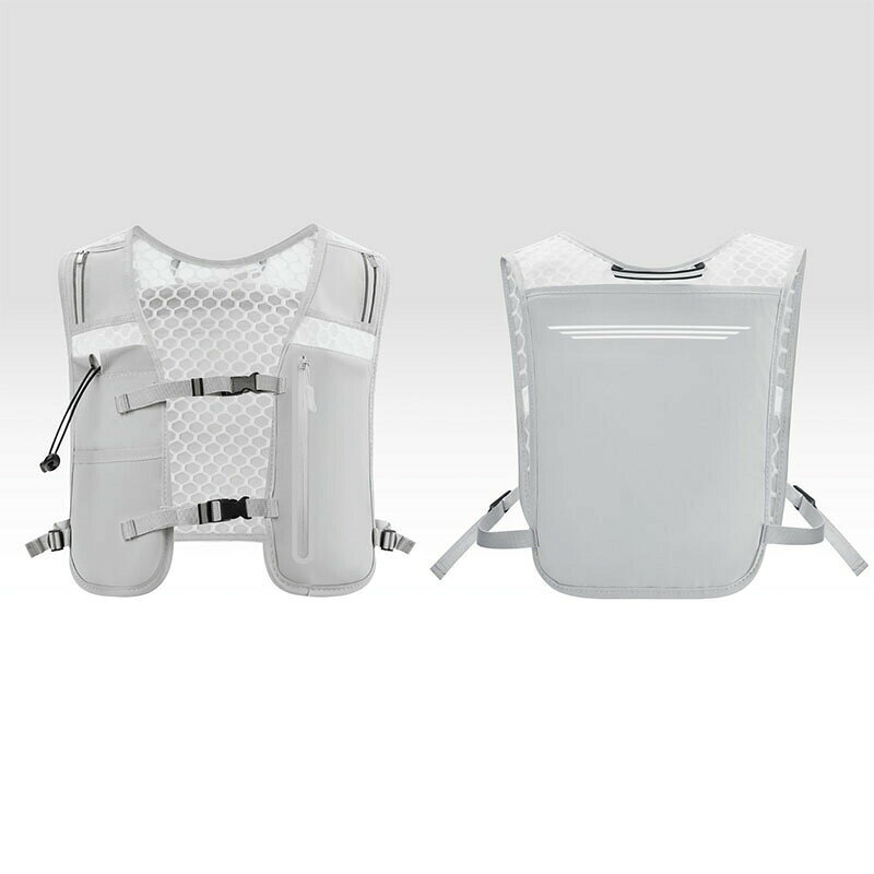 アウトドアバッグ 登山/ハイキング/自転車用 ベスト型水袋バックパック マッサージポケット搭載 通気性..