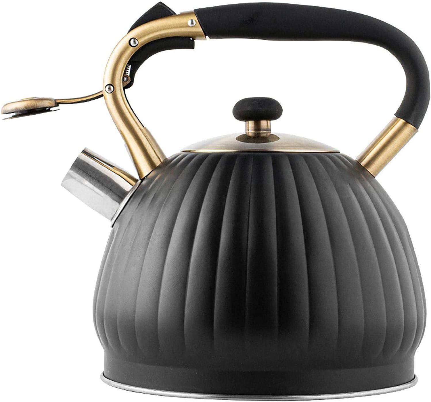 ティーケトル-3.5Lティーポットホイッスルケトル、ラウドホイッスル付きフードグレードステンレススチ..