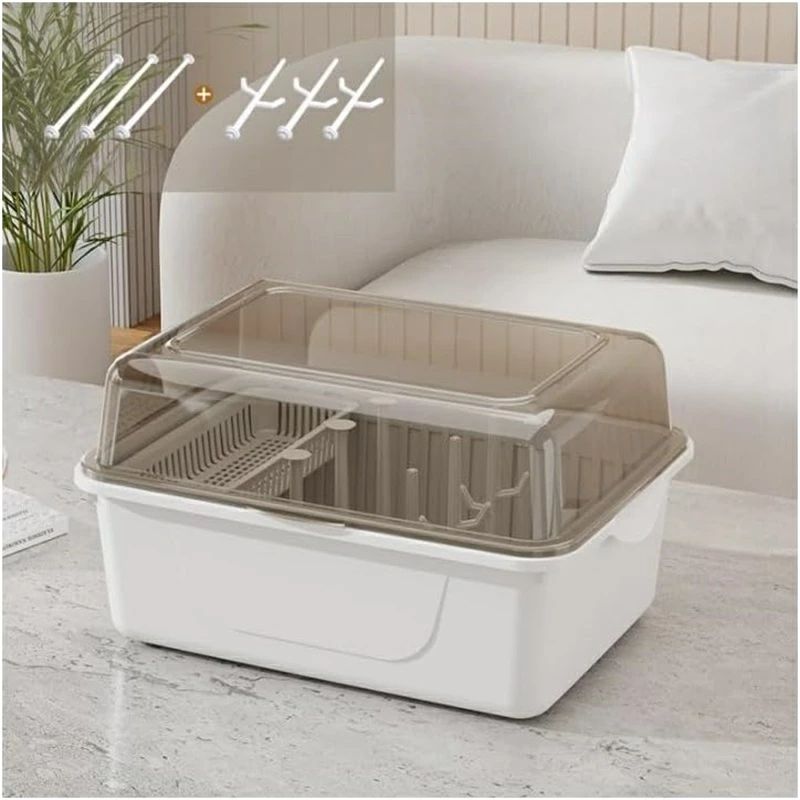 おしゃれ 哺乳瓶ラック 乾燥ラック 収納ボックス 食器 ボトル 水切り ほこり防止 衛生的 カバー付き ト..