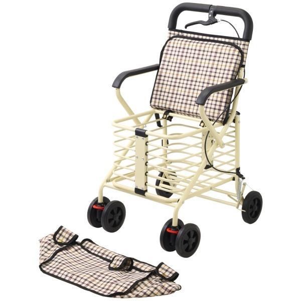 手押し車 シルバーカー 折りたたみ 手押し車 歩行補助 補助具 ブレーキ付き 収納 買い物 ショッピング..