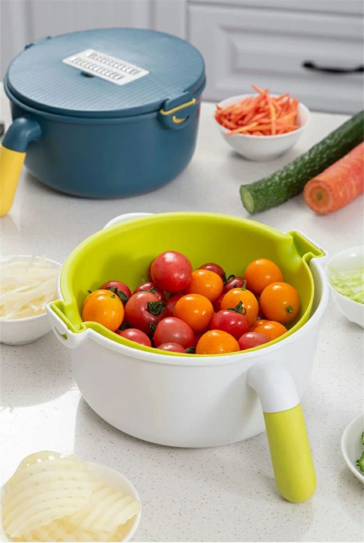 スライサー セット 多機能 野菜 みじん切り 千切り 薄切り 水切り皿 果物 調理器セット せん切り器 薄..