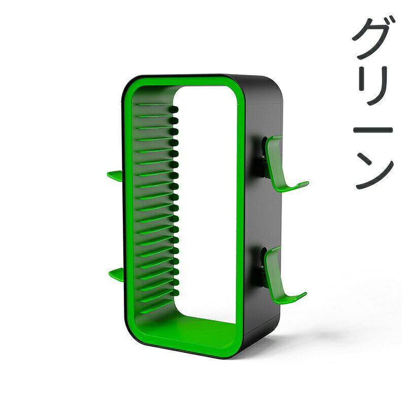 ゲームソフト 収納スタンド ストレージスタンド PS5 PS4 PS3 Xbox Series X Switch ブルーレイ 18枚収納可能 コントローラーホルダー付き ゲームカセット 便利グッズ 省スペース 縦置きスタンド
